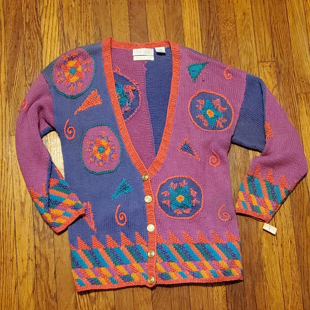Hand Knit Sweater By SEGRETS - Sun Prints